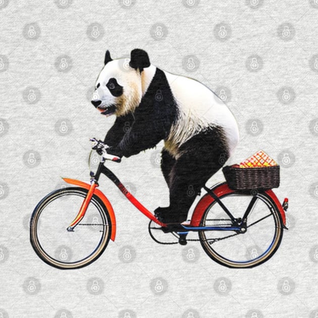 Panda Bicycle by ThePawPrintShoppe